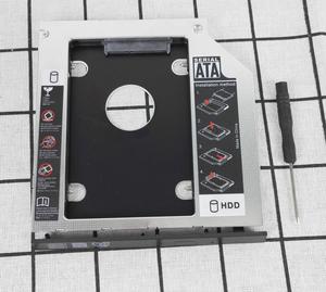 笔记本光驱位9.5mm 2.5寸SATA机械SSD固态硬盘支架 银色