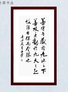善守者藏于九地之下士荣书法真迹