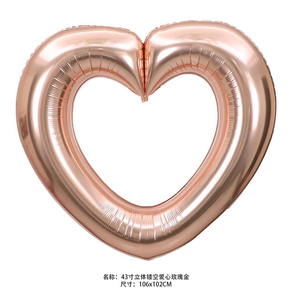 520表白爱心立体镂空相框气球