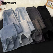 NELY小尼力牛仔裤 子复古学生青少年长裤 男女春秋季 直筒宽松水洗裤