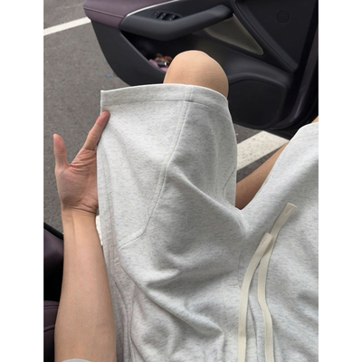 小尼力灰色卫裤短裤中裤