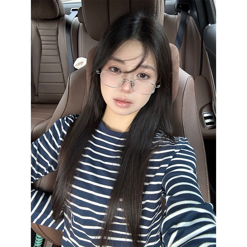 小尼力女款条纹长袖T恤