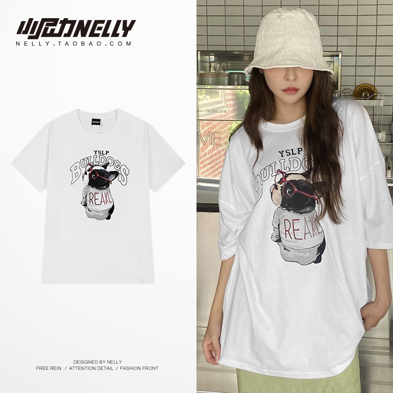 小尼力潮牌夏季印花短袖t恤情侣