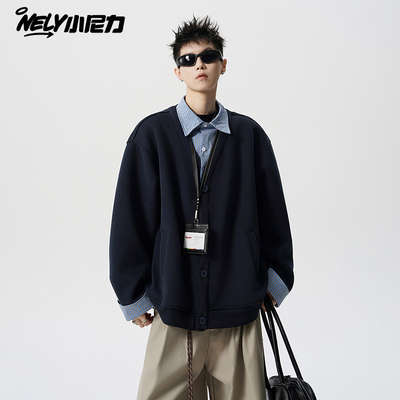 小尼力V领开衫oversize卫衣