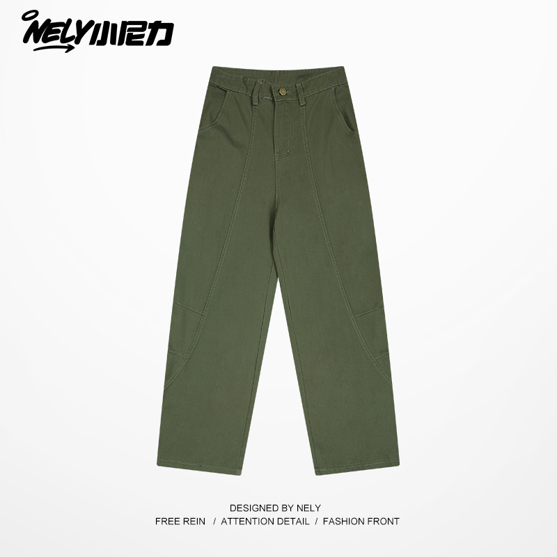 小尼力复古春秋工装长裤