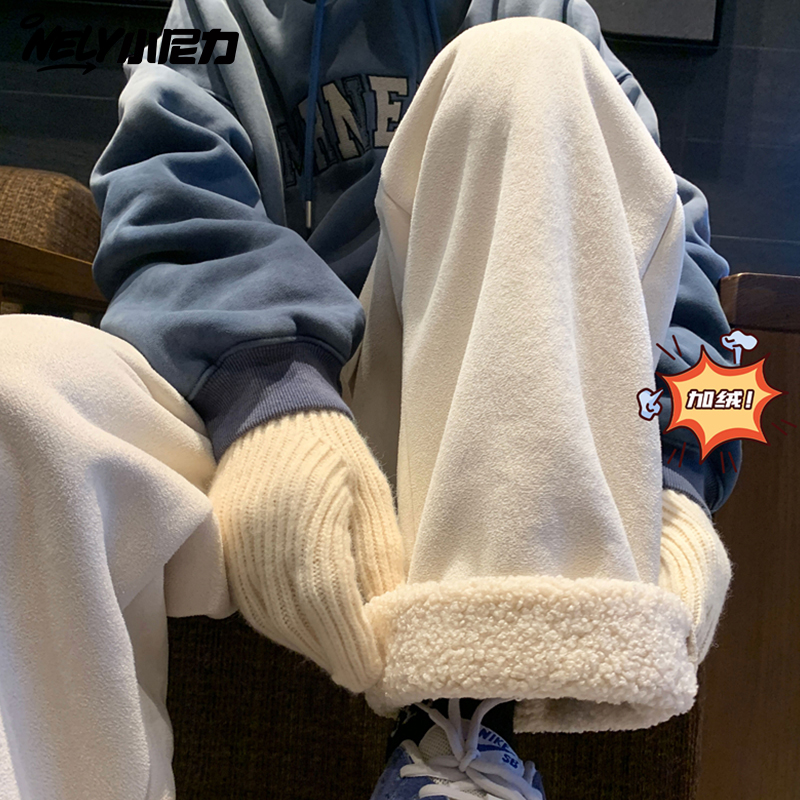 小尼力加绒运动裤长裤