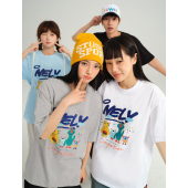 潮流百搭圆领情侣短袖 oversize嘻哈夏季 男士 T恤衫 上衣潮 潮牌个性