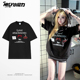 少年感半袖 男春潮牌oversize圆领五分袖 T恤 趣味印花情侣短袖 美式