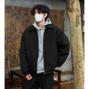 棒球机车服 宽松加厚棉衣工装 美式 翻领飞行夹克外套男潮牌秋冬新款