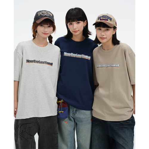 ins宽松短袖男女夏天韩版bf