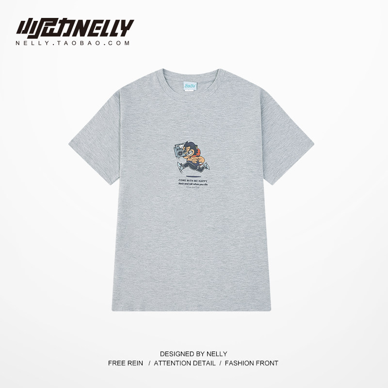 小尼力潮牌可爱小熊短袖潮 ins网红超火韩版情侣纯棉t恤男女夏bf