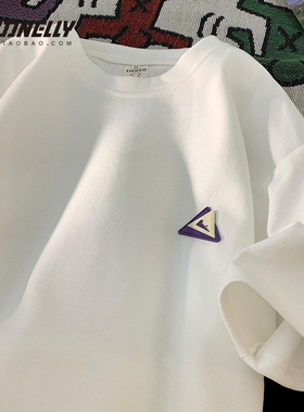 2026夏季新款短袖t恤男女痞帅潮流衣服重磅宽松薄款休闲半袖体恤