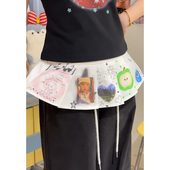 NELY小尼力创意小卡青苹果y2k屁帘女翅膀设计打底叠穿下摆半身裙