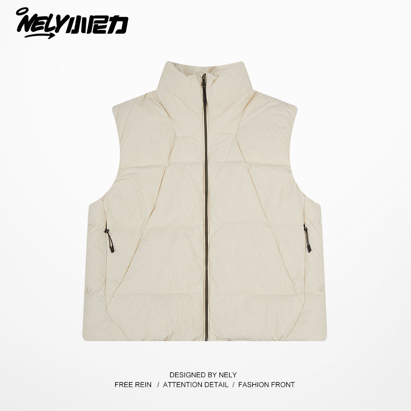 小尼力加厚立领羽绒马甲