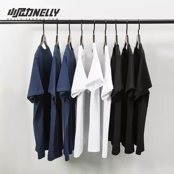 Xiaonili Retro Versatile Pure Cotton Solid Color Loose Short-Sleeve Base Shirt T-Shirt Unisex Trendy Short-Sleeve Clothing t