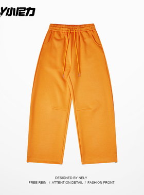 小尼力复古美式休闲长裤男款春秋季直筒阔腿工装裤男生裤子卫裤