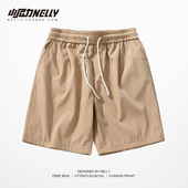 子港风ins潮牌百搭外穿五分裤 宽松情侣运动裤 子 男女夏季 休闲短裤