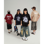 体恤男女学生情侣t恤潮 2026可爱兔兔印花短袖 NELY小尼力夏季 新款