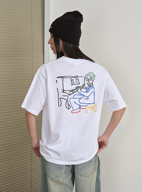 短袖t恤男夏季美式潮牌2026新款宽松半袖港风复古纯棉重磅体恤衫t