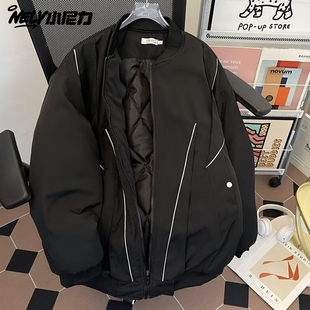 美式复古ma1飞行员夹克男秋冬短款棒球领棉服外套硬汉高级感上衣