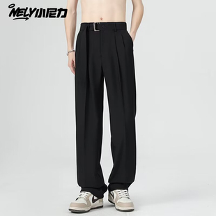 裤 男女百搭直筒拖地西装 子 vibe风痞帅潮牌bf休闲裤 NELY小尼力美式