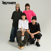 NELY小尼力260g重磅短袖 潮 纯棉情侣半袖 男女夏季 字母t恤2026新款