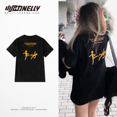 半袖 2026新款 衣服港风ins潮牌 男女bf风T恤韩版 潮流情侣装 夏季 短袖