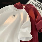 纯棉上衣服男女 T恤潮牌欧美高街宽松百搭学生情侣款 夏季 纯棉短袖