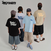 T恤男女潮牌宽松半袖 NELY小尼力美式 精梳棉字母短袖 新款 2026夏季