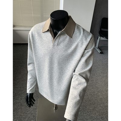 小尼力复古潮牌长袖POLO衫