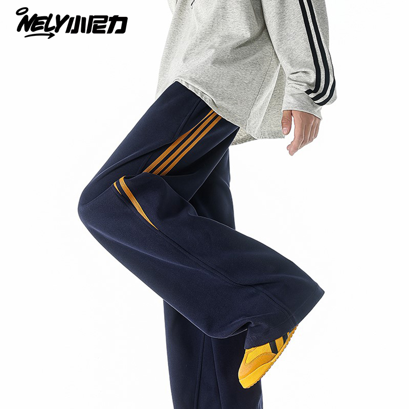 小尼力复古运动三条杠长裤