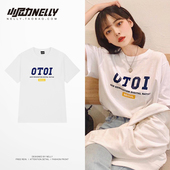 复古t恤男女短袖 夏季 潮牌设计感oversize印花半袖 ins美式 中袖 bf风