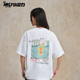 T恤半袖 夏季 韩国ulzzang原宿港风街头简约潮牌嘻哈潮男女情侣短袖