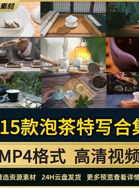 传统茶道茶艺泡茶沏茶短片茶叶具喝茶文化意境禅意自媒体视频素材