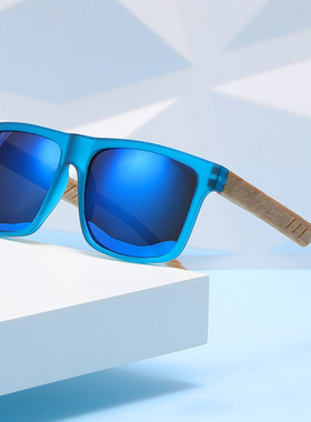 新款复古防紫外线竹木太阳眼镜男潮流太阳镜时尚遮阳墨镜批发