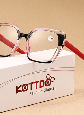 大框弹簧腿超轻高清眼镜新款时尚老花镜女个性复古跨境眼镜批发