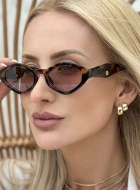 菱形太阳镜小框女士高级感墨镜防晒防紫外线太阳眼镜ins网红