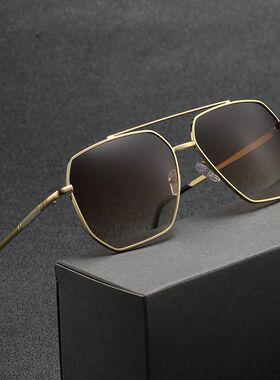 时尚双梁墨镜太阳镜男款批发复古蛤蟆镜休闲驾驶钓鱼商务墨镜