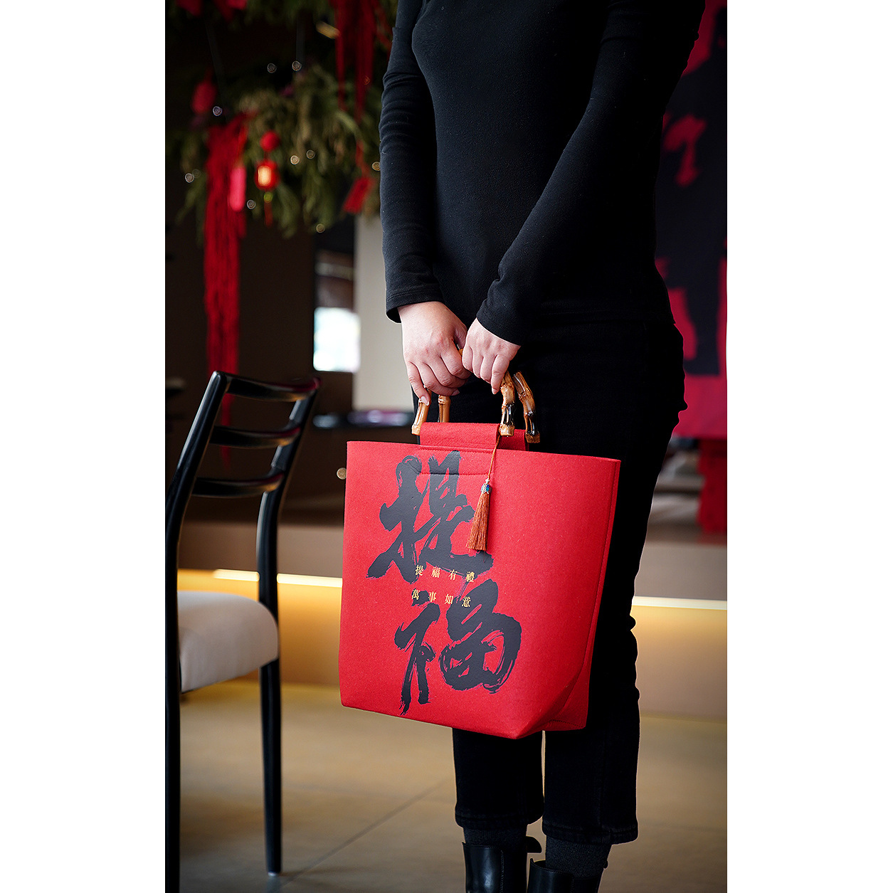 2026新年手提袋饼干年货特产包装熟食腊味烘焙马年春节伴手礼品袋