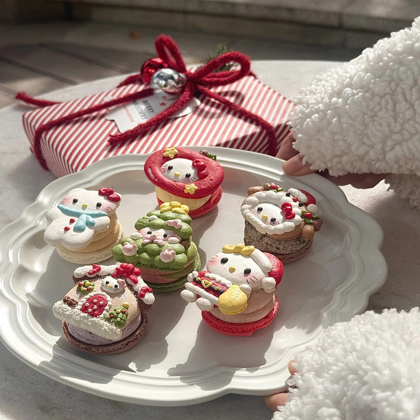 圣诞曲奇饼干雪花酥棒棒糖太妃糖果蛋糕手提空礼盒礼物包装盒