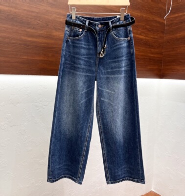 直筒牛仔裤女小个子超好看的裤子2026年新款爆款九分阔腿裤08078