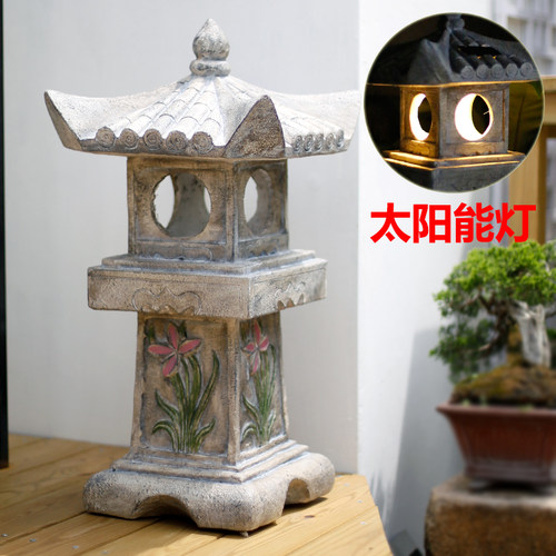中式风庭院阳台落地景观装饰摆件