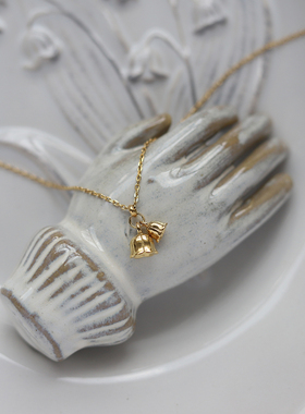 唯美铃兰花朵钛钢项链