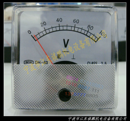 DH-60出口表指针式电压表板表100V