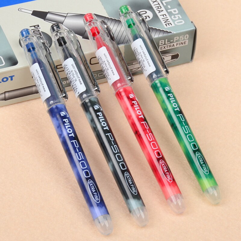 包邮pilot考试专用笔百乐p-500水笔中性笔0.5超顺滑正品二支装