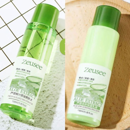 发2件套 芦荟鲜汁原液爽肤水+NATURE ZEUSEE芦荟亲肤保湿乳液