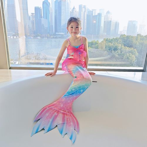 【爆款】儿童cos美人鱼女童泳衣