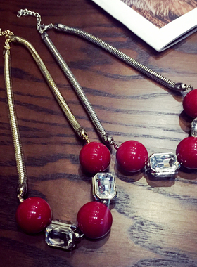 夜店夸张装饰品短款挂件锁骨链