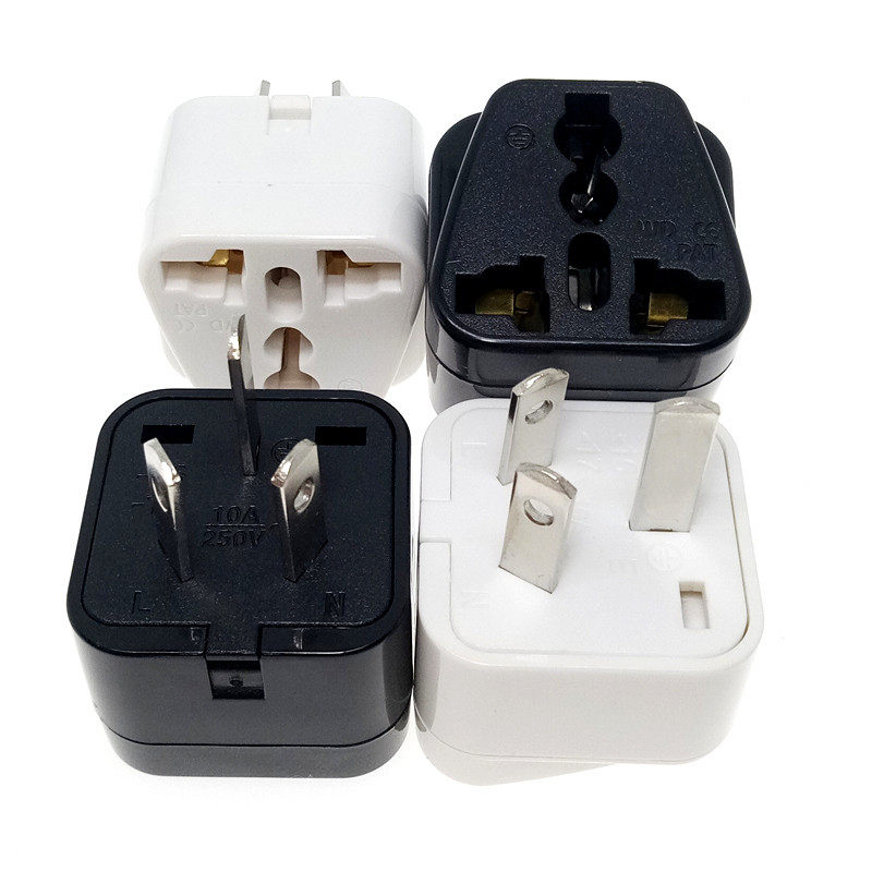 包邮国标澳标三扁万能转换插头2插转3插电源插座 国外电器中国用