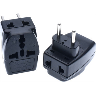 嵌入式欧标专用插头一转三万能插座 欧洲通用 港版国内电器欧洲用